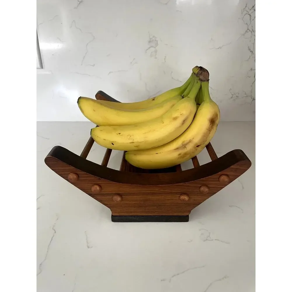 Walnut Vintage Wood Multipurpose Basket #0300
